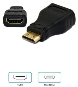 Adaptador de áudio e Vídeo Hdmi Fêmea x Mini Hdmi Macho