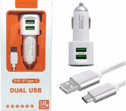 Carregador Veicular USB H'Maston para IOS/ Android